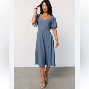 Women's Sweetheart Midi Dress - Blue